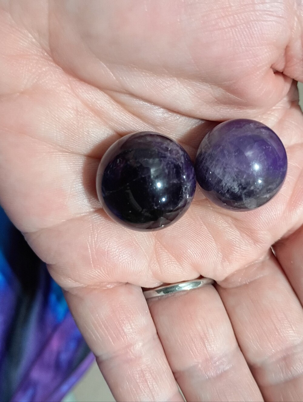 Amethyst Purple Gemstone Sphere Set